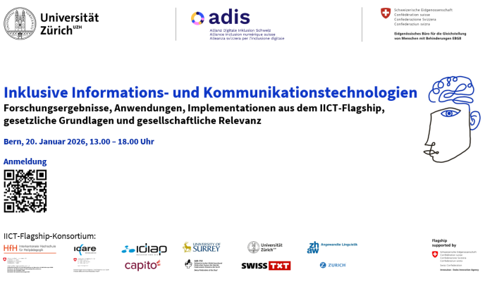 Informationsnen zum IICT-Event am 20.1. von 13-18 Uhr in Bern mit einem QR-Code zur Anmeldung. 