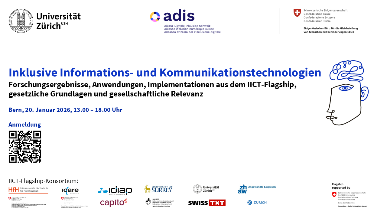 Informationsnen zum IICT-Event am 20.1. von 13-18 Uhr in Bern mit einem QR-Code zur Anmeldung. 